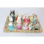 Collection of thirteen Royal Doulton small figures.