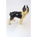 Cast iron Boston Terrier dog model, 25cm high.
