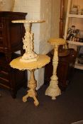 Continental style plant stand and two occasional table (3).