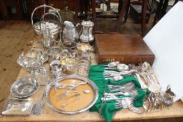 EP wares including canteen. flatware, decanter stand, etc.