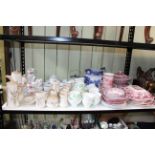 Tea china services including Paragon hand painted and Minton April, Masons and other dinner service,