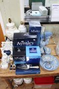 Collection of Aynsley and Wedgwood Blue Jasperwares.
