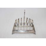 Victorian silver seven bar toast rack by Henry Wilkinson & Co, Sheffield 1872,