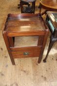 Georgian mahogany tray top night stand/commode, 73cm by 49cm by 44cm.
