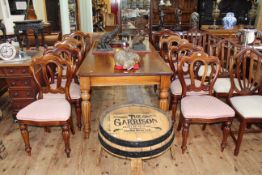 Barker & Stonehouse Victorian style rectangular mahogany dining table on fluted legs 76cm by 180cm