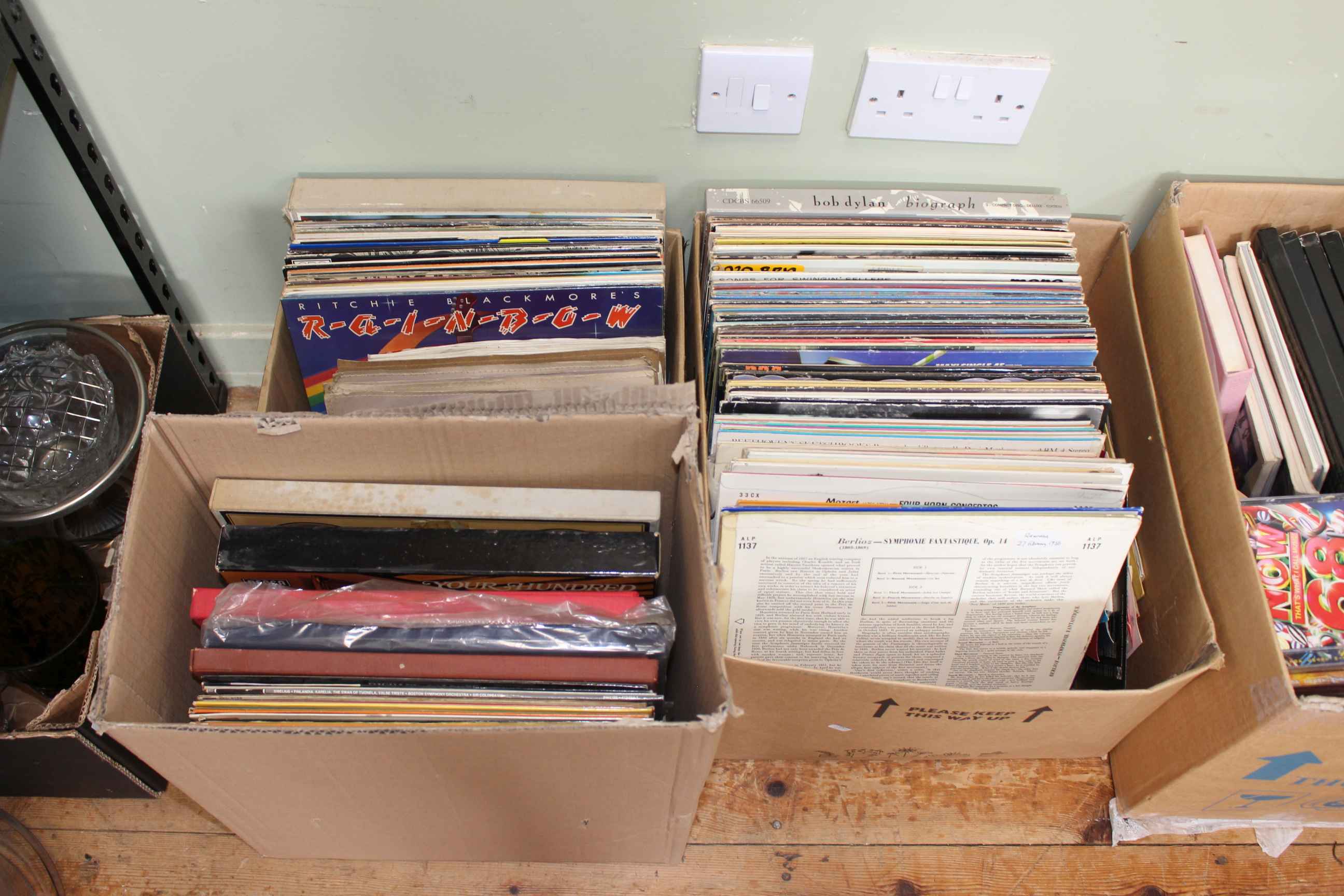 Six boxes of LP and 45rpm vinyls, CD's, books, etc. - Image 2 of 3