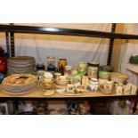 Good collection of Royal Doulton pottery including Lambeth, collectors plates, two handled vases,