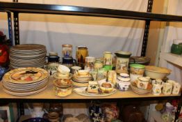 Good collection of Royal Doulton pottery including Lambeth, collectors plates, two handled vases,