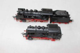 Two Fleischmann model railway engines.