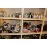 Oriental wares, vases, Maling, Ringtons, Royal Copenhagen plates, steins, Sunderland bowl,