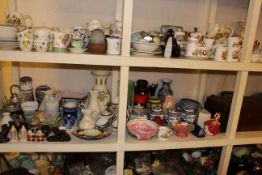 Oriental wares, vases, Maling, Ringtons, Royal Copenhagen plates, steins, Sunderland bowl,