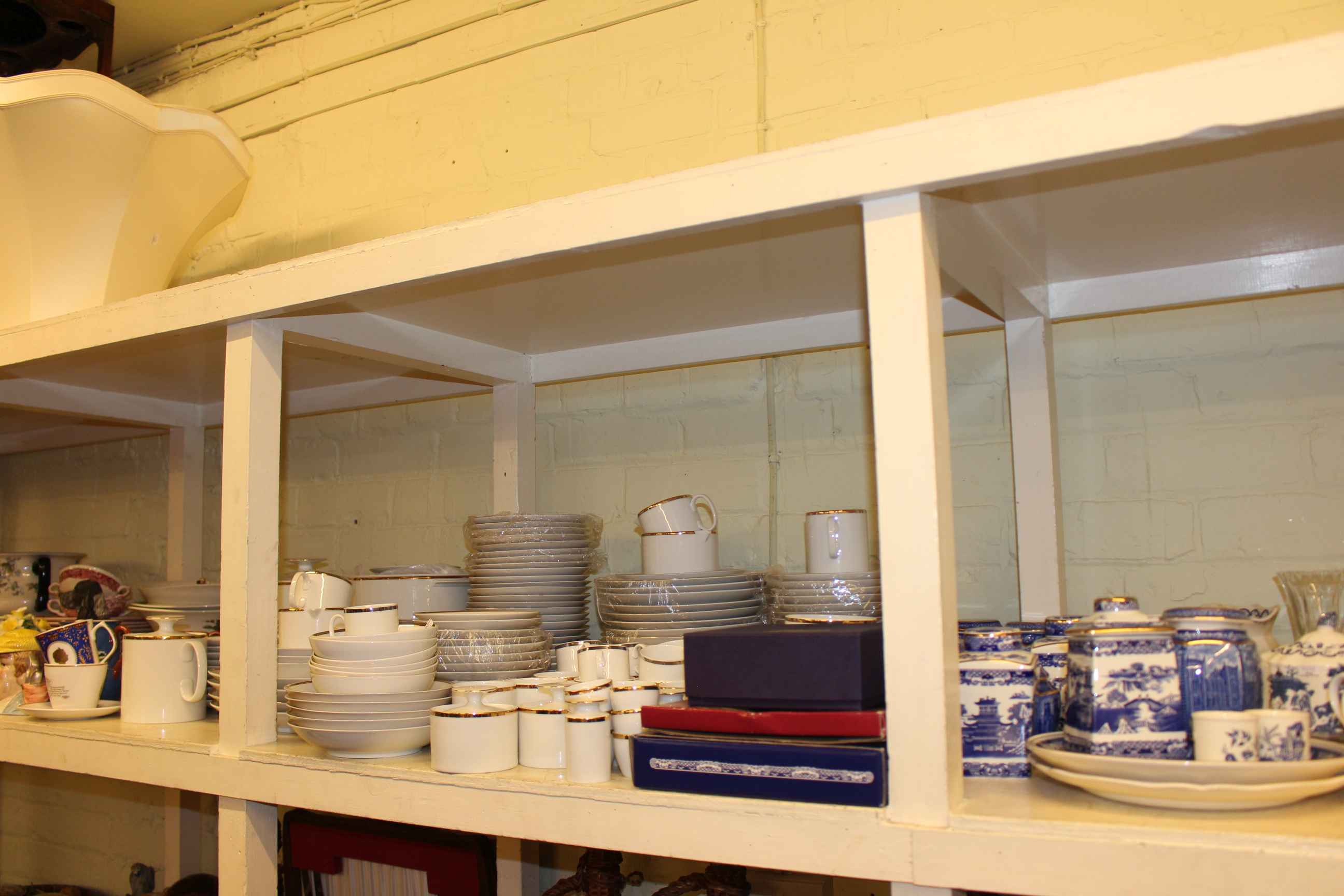 Collection of dinnerwares, Ringtons, Victorian porcelain, glass, Lilliput Lane, etc.