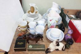 Royal Doulton Cranbourne and Parquet part table wares, Beswick, Radford vase, Poole, paperweights,