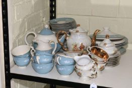 Royal Doulton Reflections dinner and teaware and fifteen piece lustre tea service with classical