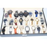 Collection of twenty five wristwatches in presentation case.