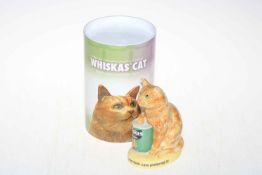 Royal Doulton Whiskas cat ginger, 130cm high, no. 231/750 with box.