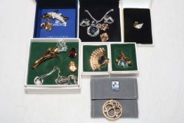 Collection of Swarovski jewellery.