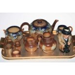 Doulton Slaters Patent stoneware tea set, Churchill toby jug,