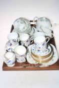 Minton Spring Valley half tea set with teapot, and Coalport half tea set.