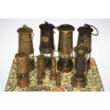 Interesting collection of six miners lamps,