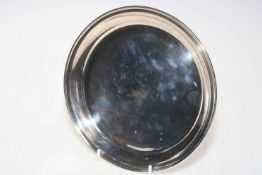 Silver tray, 19.5cm diameter, Birmingham 1954.