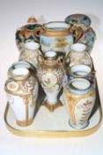 Collection of ten Noritake and other decorative vases.