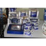 Collection of Ringtons blue and white pottery.