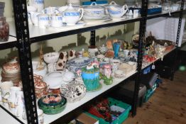 Collection of early decorative porcelain, part teawares, figurines, etc.