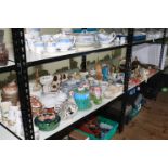 Collection of early decorative porcelain, part teawares, figurines, etc.