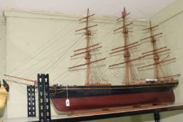 Vintage clipper boat, 140cm length.