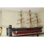 Vintage clipper boat, 140cm length.