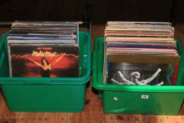 Two boxes of LP records, mostly Rock and Pop.