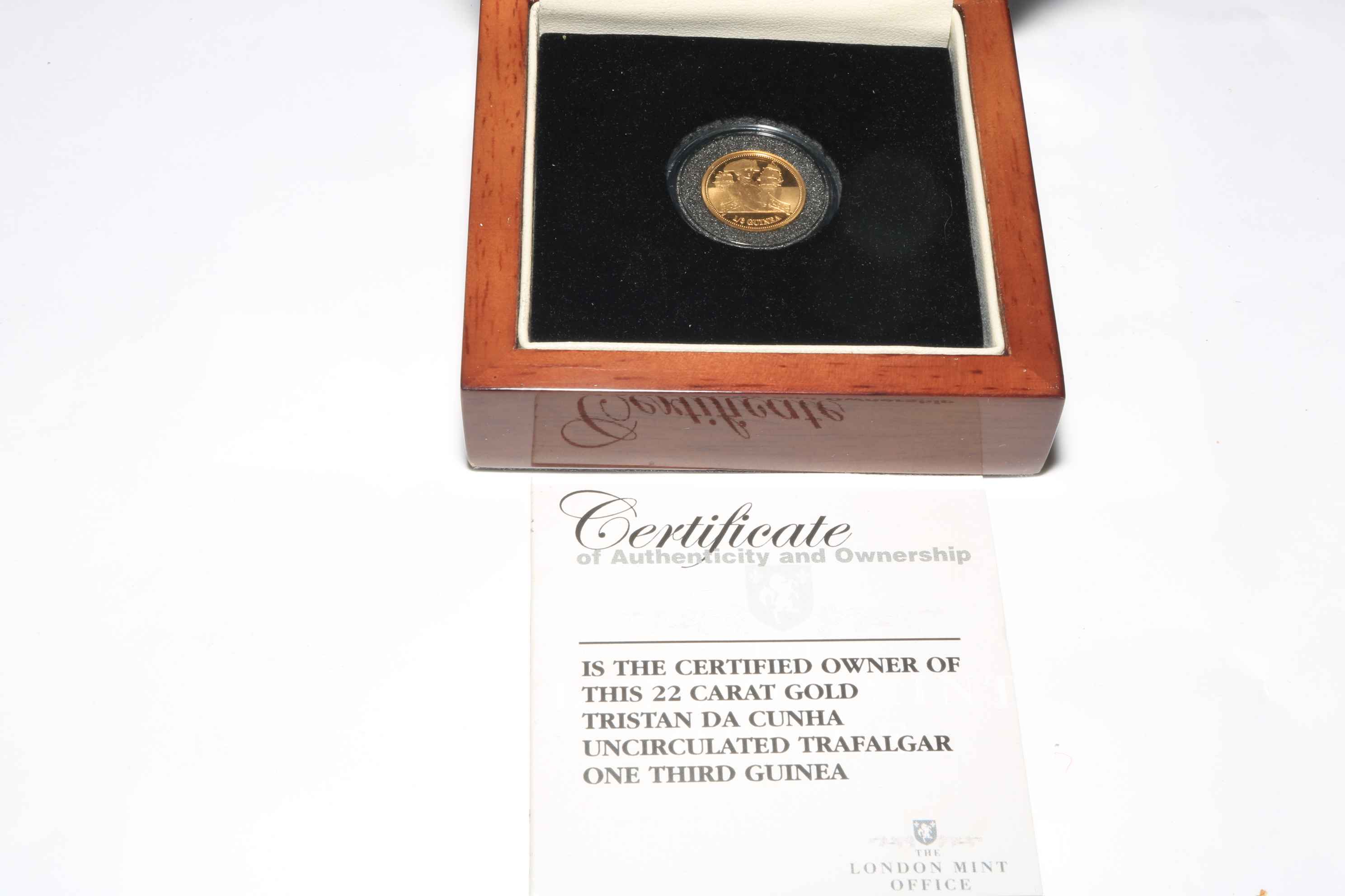 Tristan Da Cunha, Gold Proof One Third Guinea 2008, 22ct gold with certificate of authenticity,