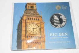 Royal Mint 2015 Big Ben, Heartbeat of the Nation, £100 Fine Silver Coin, 62.