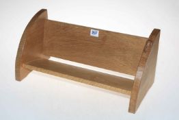 Robert Thompson of Kilburn 'Mouseman' oak book trough, 45.5cm wide.