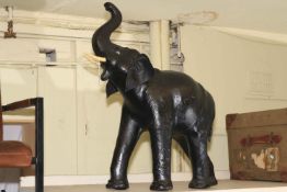 Leather model of an elephant.