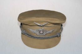 WWII Luftwaffe Afrika Korps Officers Tropical Cap.