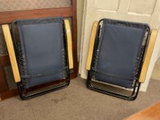 Pair Suncoast garden loungers.