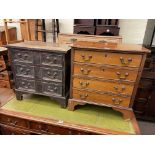 Small 19th Century mahogany four drawer chest, 58cm by 53.