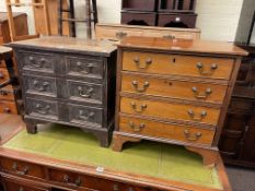 Small 19th Century mahogany four drawer chest, 58cm by 53.