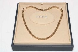 Fope 18 carat gold mesh necklace, 46cm length and 5mm wide,