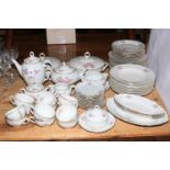 Vintage Continental table service, approximately 65 pieces.