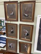 C R Maree, six caricatures of political figures including Churchill, Asquith and Lloyd George,