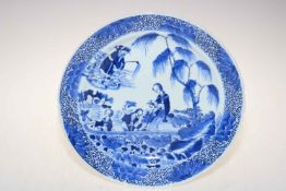 Antique Chinese (Kangxi) blue and white charger,