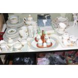 Collection of Villeroy & Boch porcelain including basket pattern.