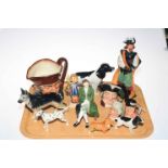 Royal Doulton Cavalier and Gentleman of Williamsburg, four various Doulton character jugs,