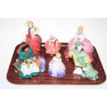 Six Royal Doulton ladies, Silks & Ribbons, Autumn Breezes, Victoria, Ascot,