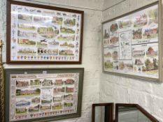 Three framed local interest pictures of Hurworth, Croft and Dinsdale,