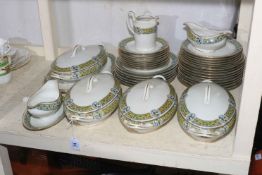 Limoges France table service including tureen and dinner plates, approximately 38 pieces.