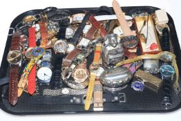 Collection of various wristwatches, lighters, etc.